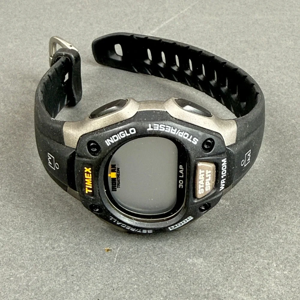 Timex Ironman Triathlon T5E901 Indiglo 30-Lap Digital Watch Needs Battery
